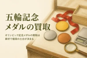 オリンピック記念メダルの買取を素材から考えるイメージ