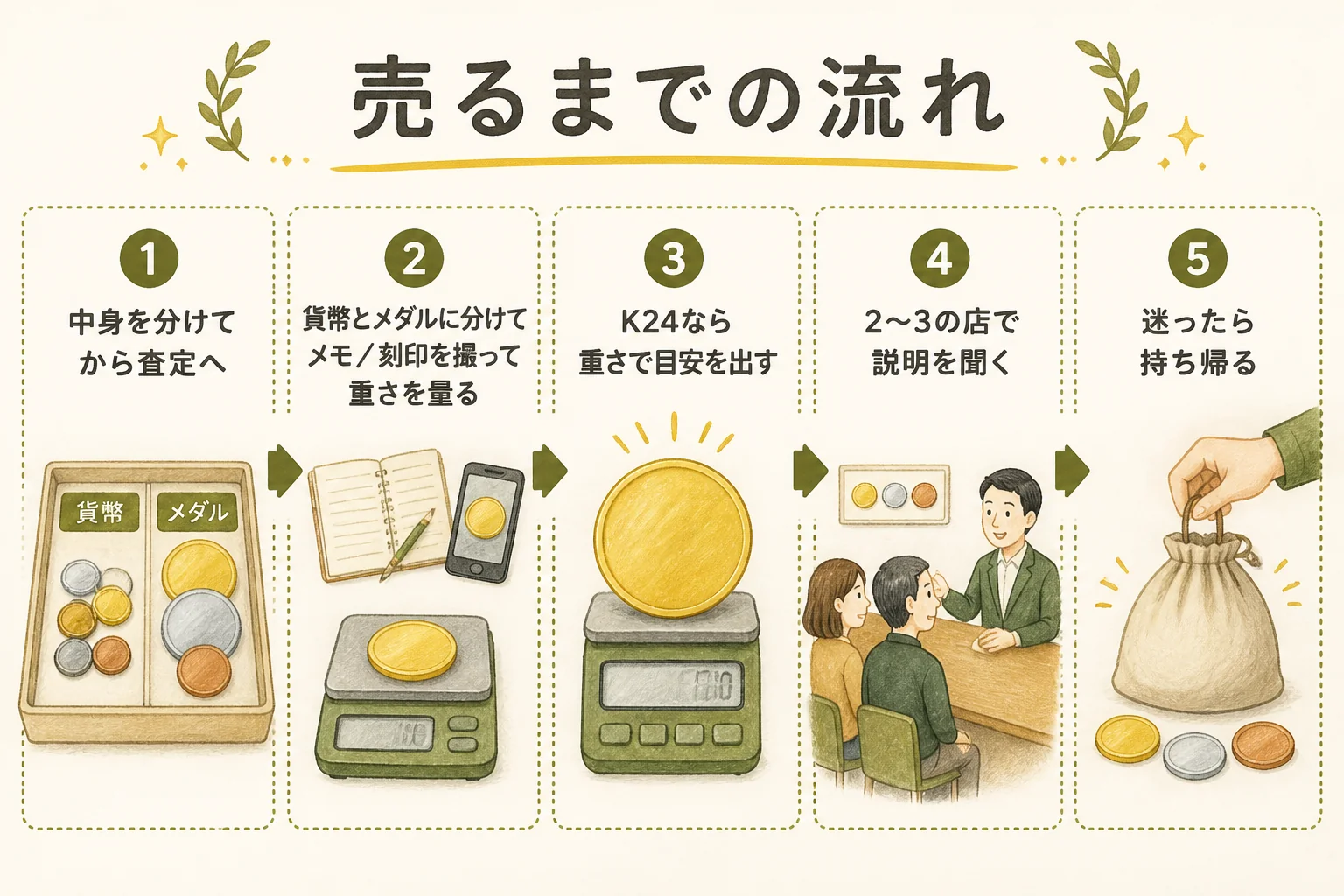青函トンネル開通記念メダルを売るまでの流れの図解